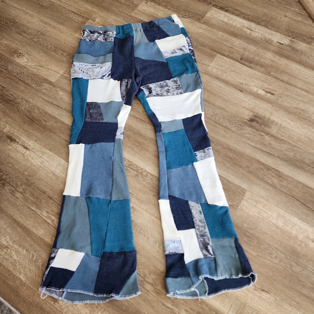 Patchwork Boot Cut Pants - image 2